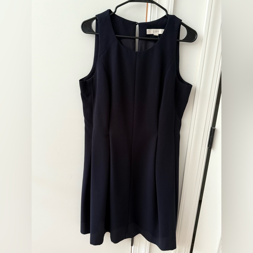 Loft Navy Sleeveless Dress
